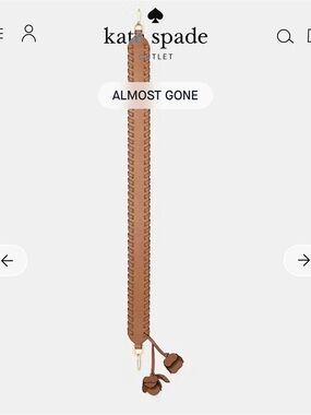 kate spade Tan Braided Leather Bag Strap